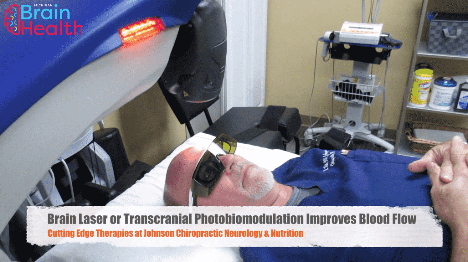 Dr. Johnson receives Transcranial PBM